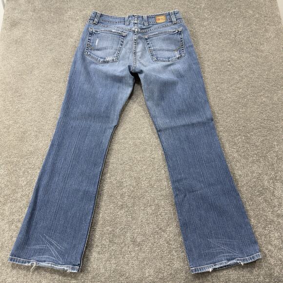 BKE Wendi Stretch Bootcut Medium Wash Denim Jeans Womens 31x31.5 Distressed Y2K - Picture 2 of 12